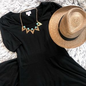 LuLaRoe Black 3/4 Sleeve Ana Maxi Dress